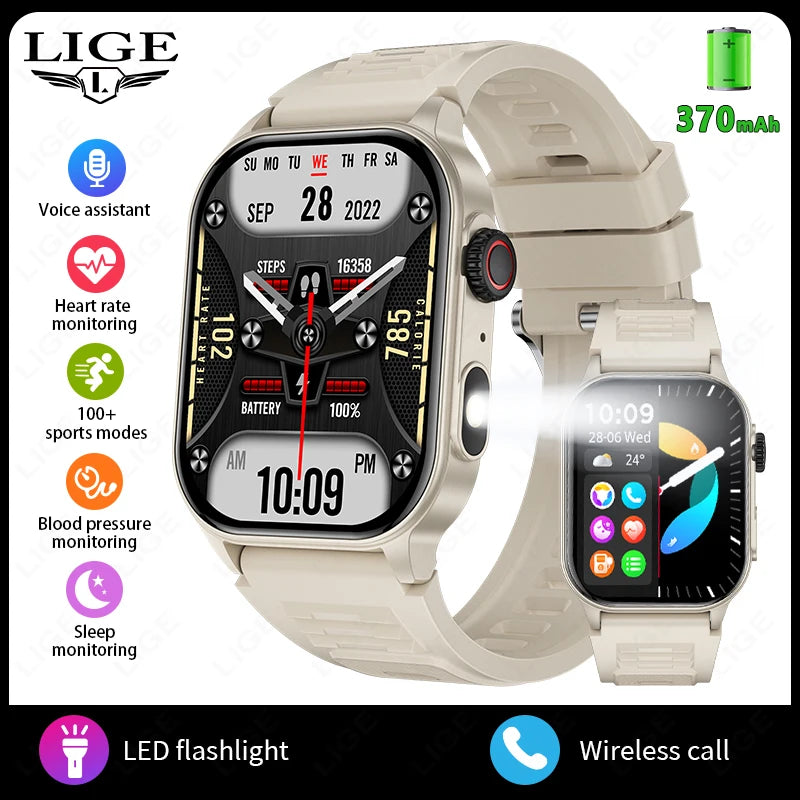 LIGE Smart Watch for Men with Health Monitoring and Bluetooth