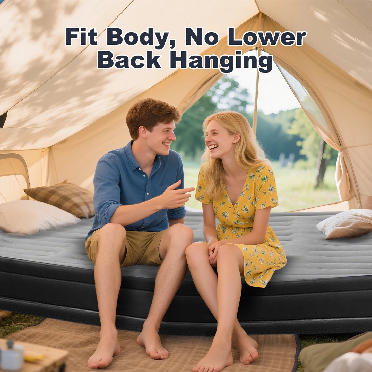 By Inflating Foldable Mattress With Built In Pump Bed