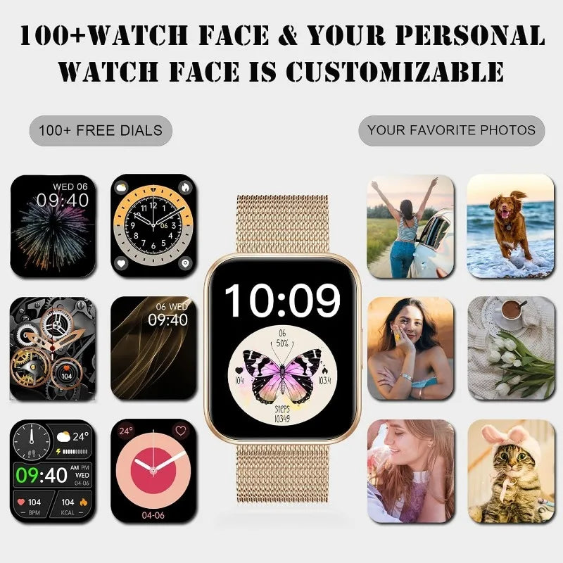 AI Voice Smart Watch for Women with Call Functionality