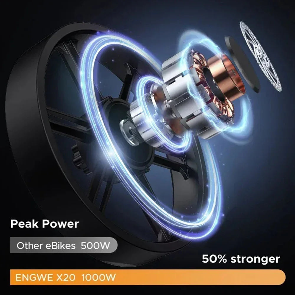 Folding Electric Mountain Bike With Powerful 1200W Motor