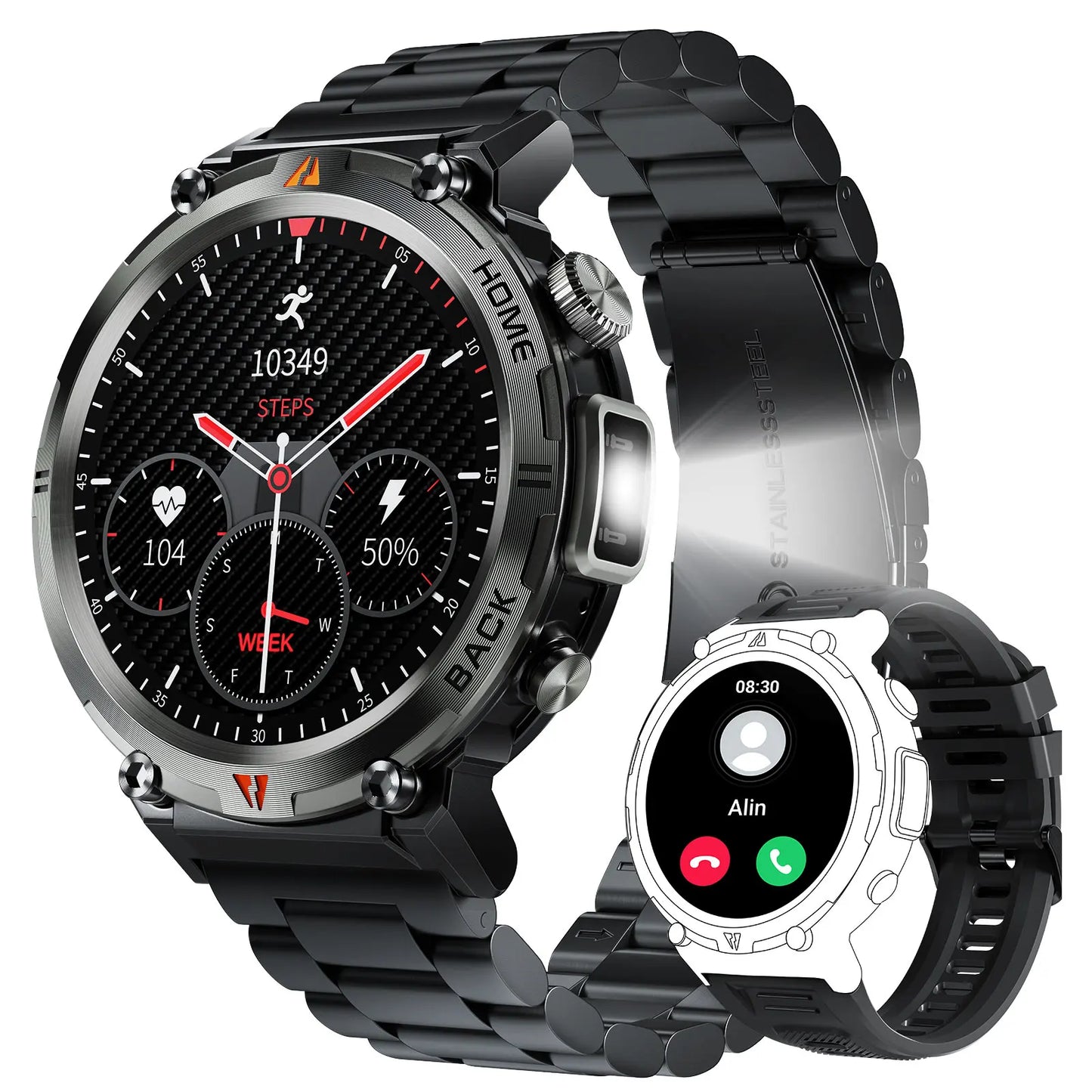 EIGIIS KE3 Bluetooth Smart Watch For Men Health Monitor