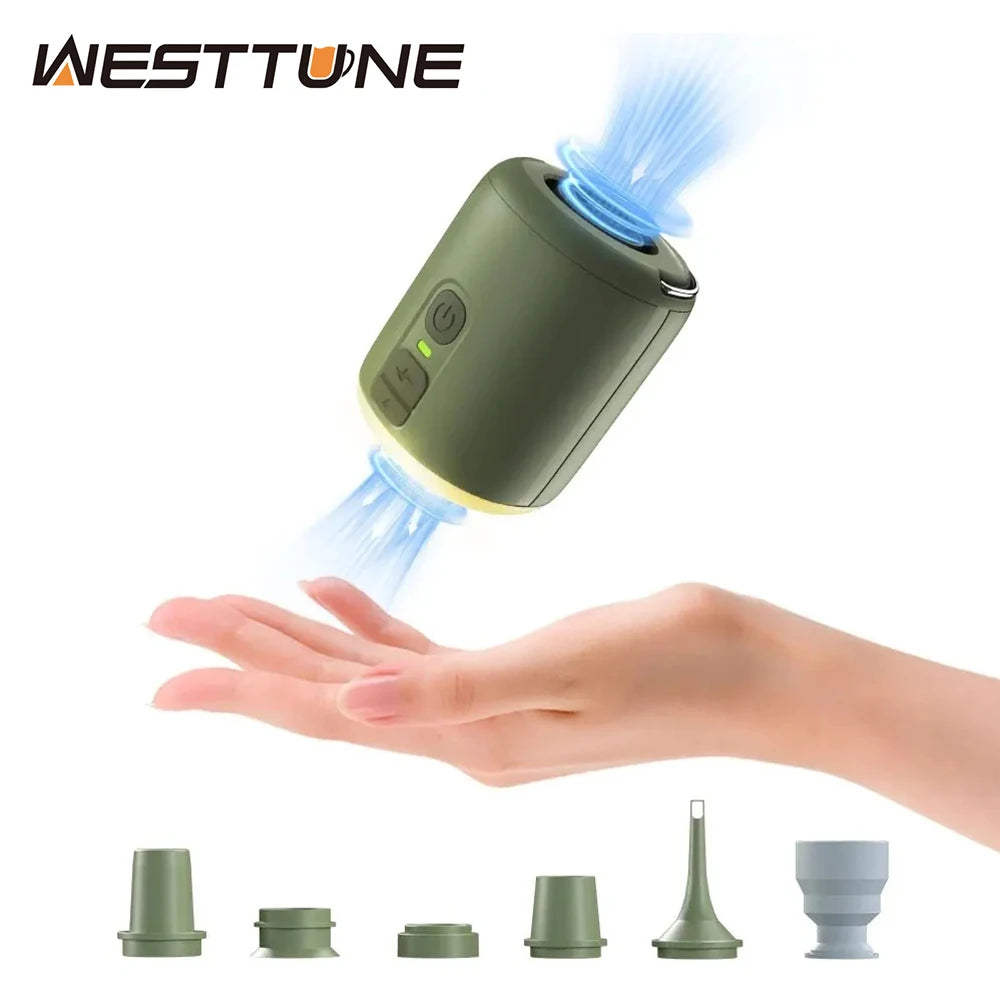 WestTune Portable Air Pump With Camping Lantern 4.5kPa
