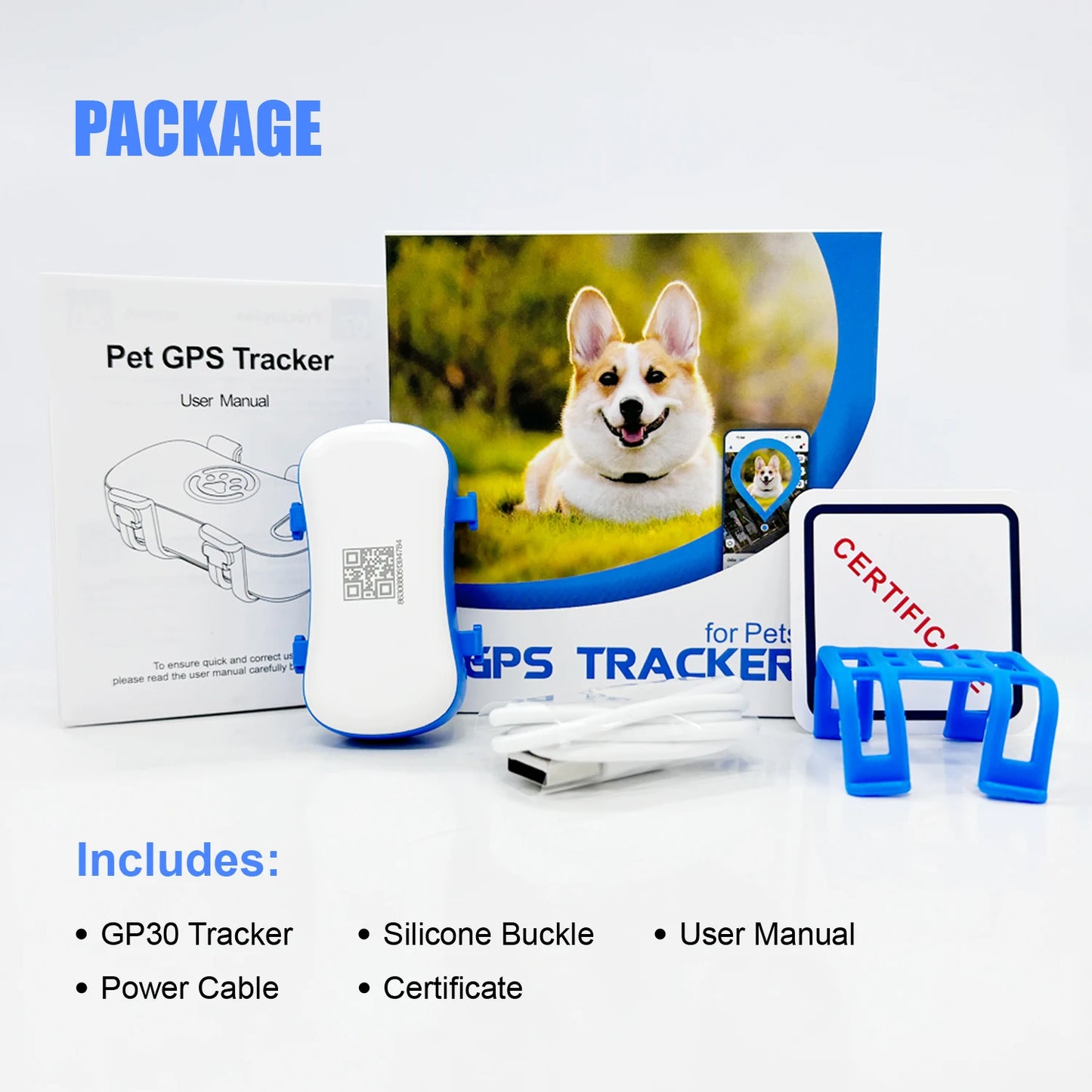 WANWAYTECH 4G Pet GPS Tracker Waterproof Live Tracking