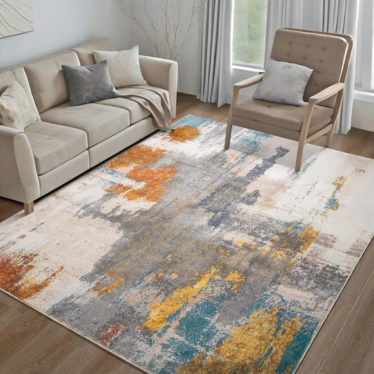 Vintage Machine Washable Area Rug for Living Room Décor