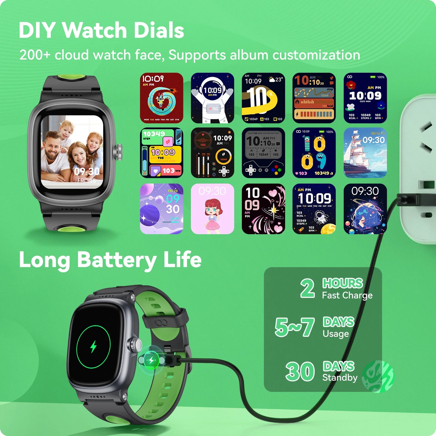 Kids Smart Watch with Heart Rate Monitor and Fun Games