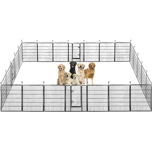 Hign Concerned Indoor Dog Pen With Door Metal Fence