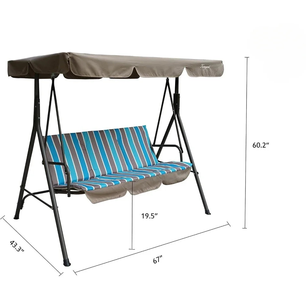 ZUIYU Alicia Patio Swing Chair With Adjustable Canopy