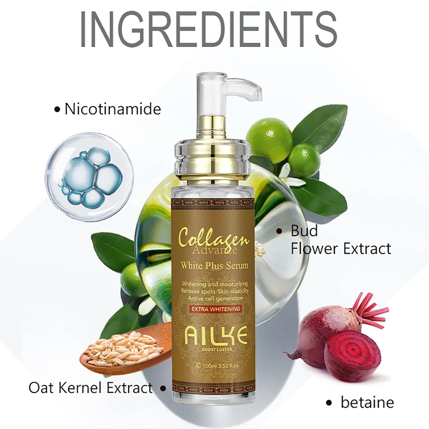 AILKE Skin Whitening Serum For Face And Body With Collagen