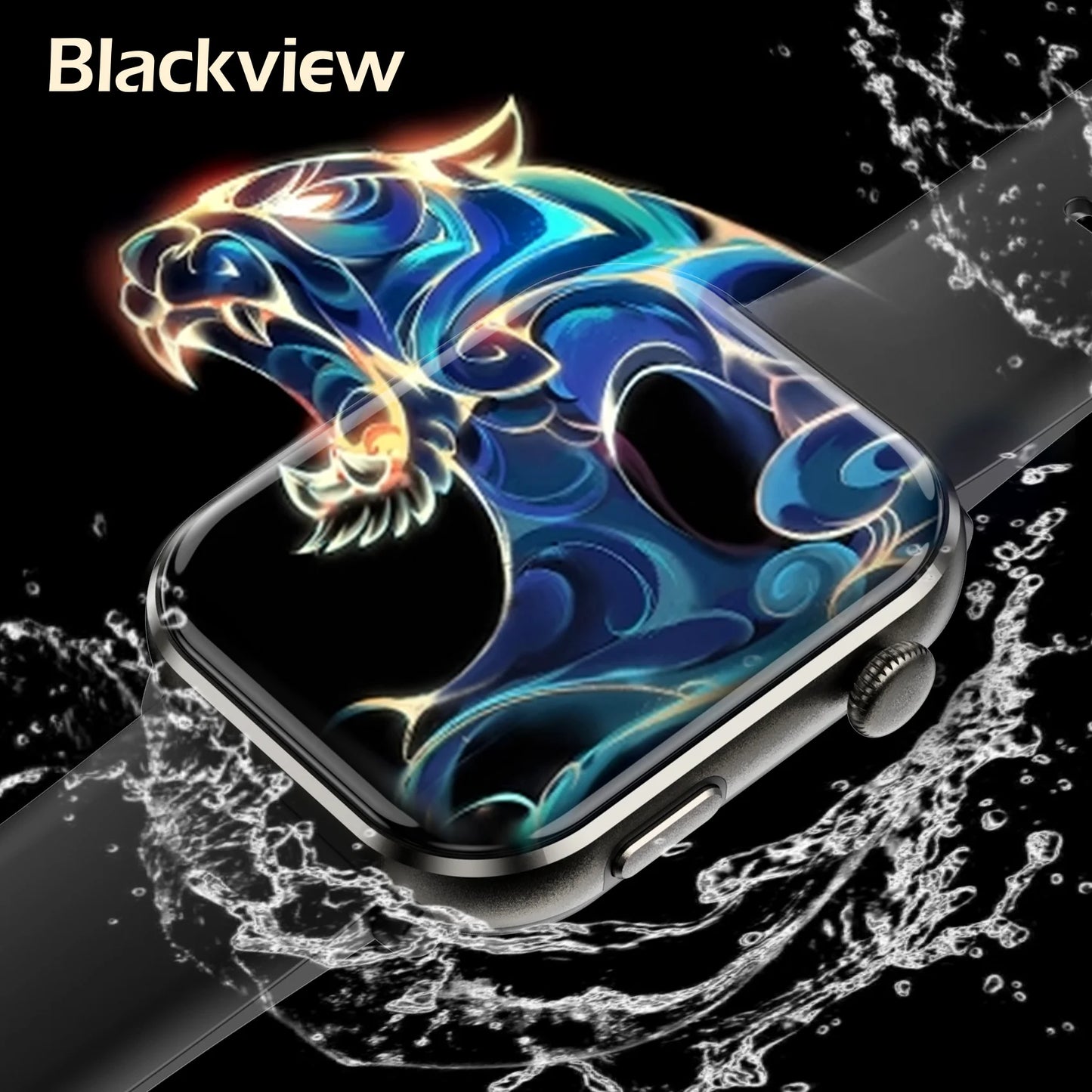 IOWODO Bluetooth Smartwatch with AMOLED Display and Health Monitoring