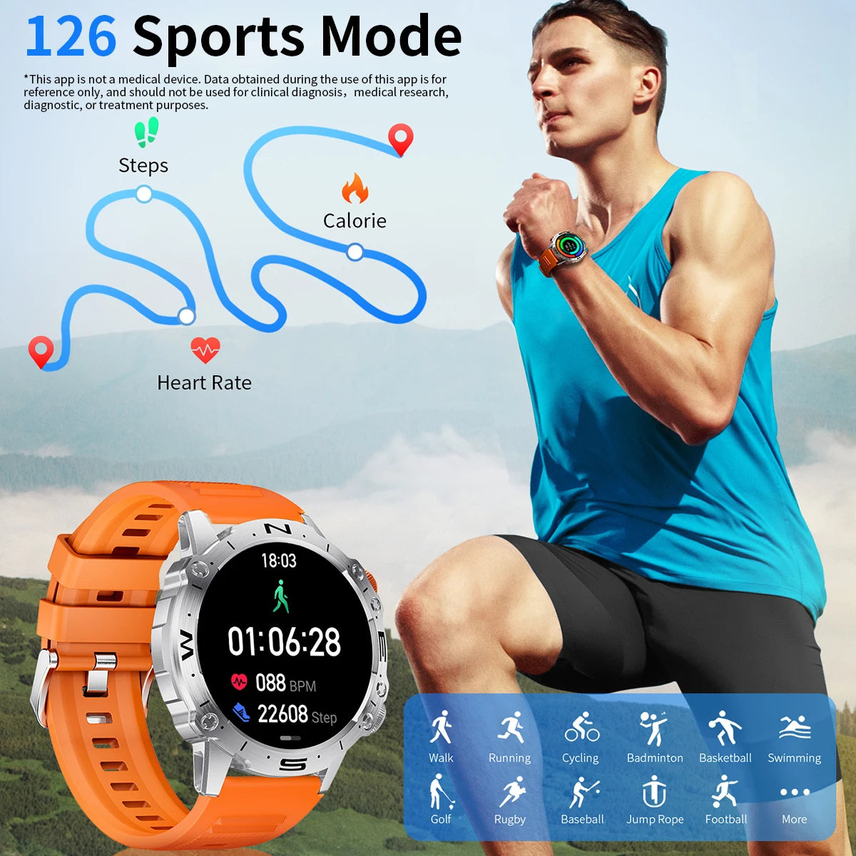 LIGE Bluetooth Call Smart Watch for Men with AMOLED Screen