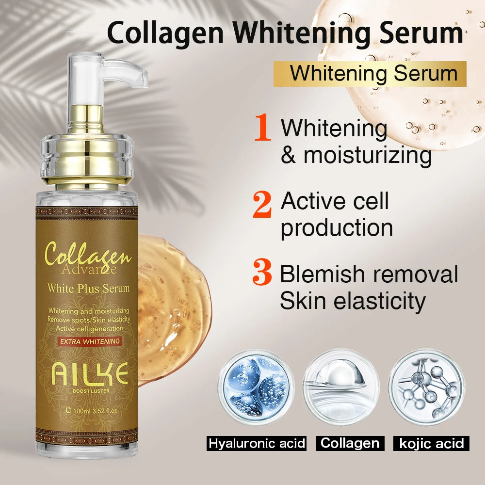 AILKE Skin Whitening Serum For Face And Body With Collagen