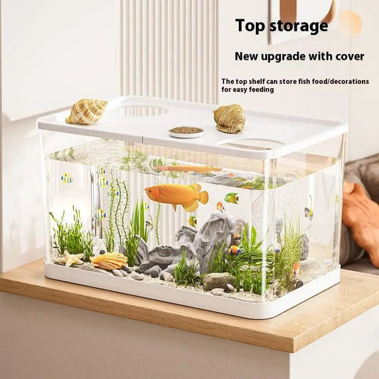 Hign-concerned Transparent Mini Fish Tank Hydroponic Lid