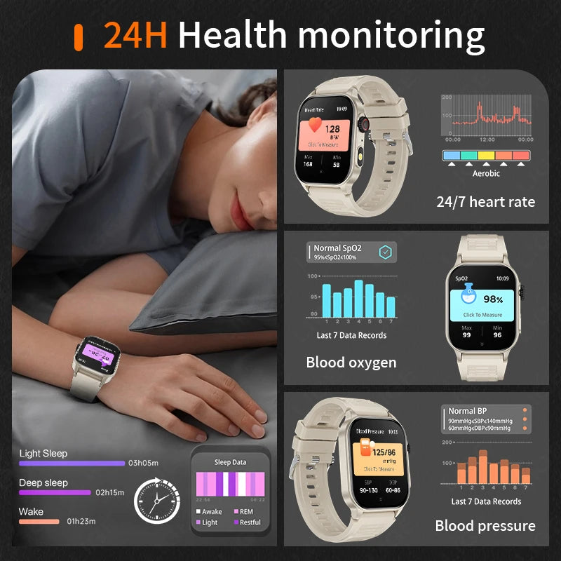 LIGE Smart Watch for Men with Health Monitoring and Bluetooth