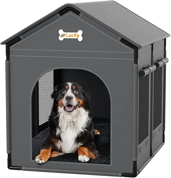 Indoor Dog House Kennel Bed Mat With Cushion For Pets