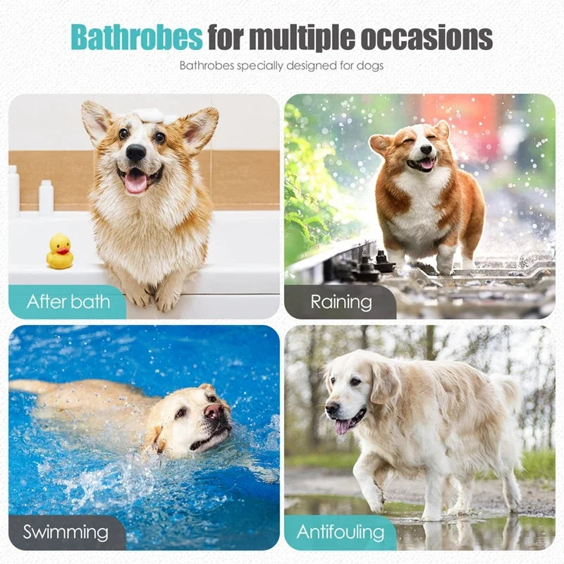 Pet Bathrobe Coat for Quick Drying and Comfort
