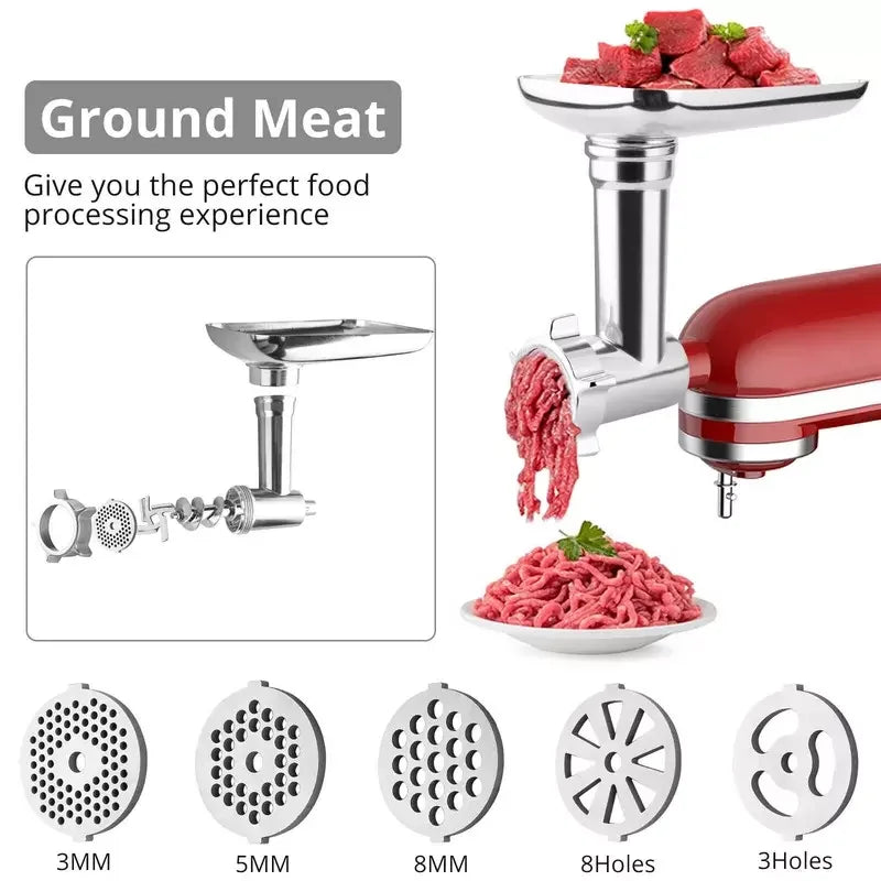 Stainless Steel Meat Grinder Attachment For KitchenAid Mixers