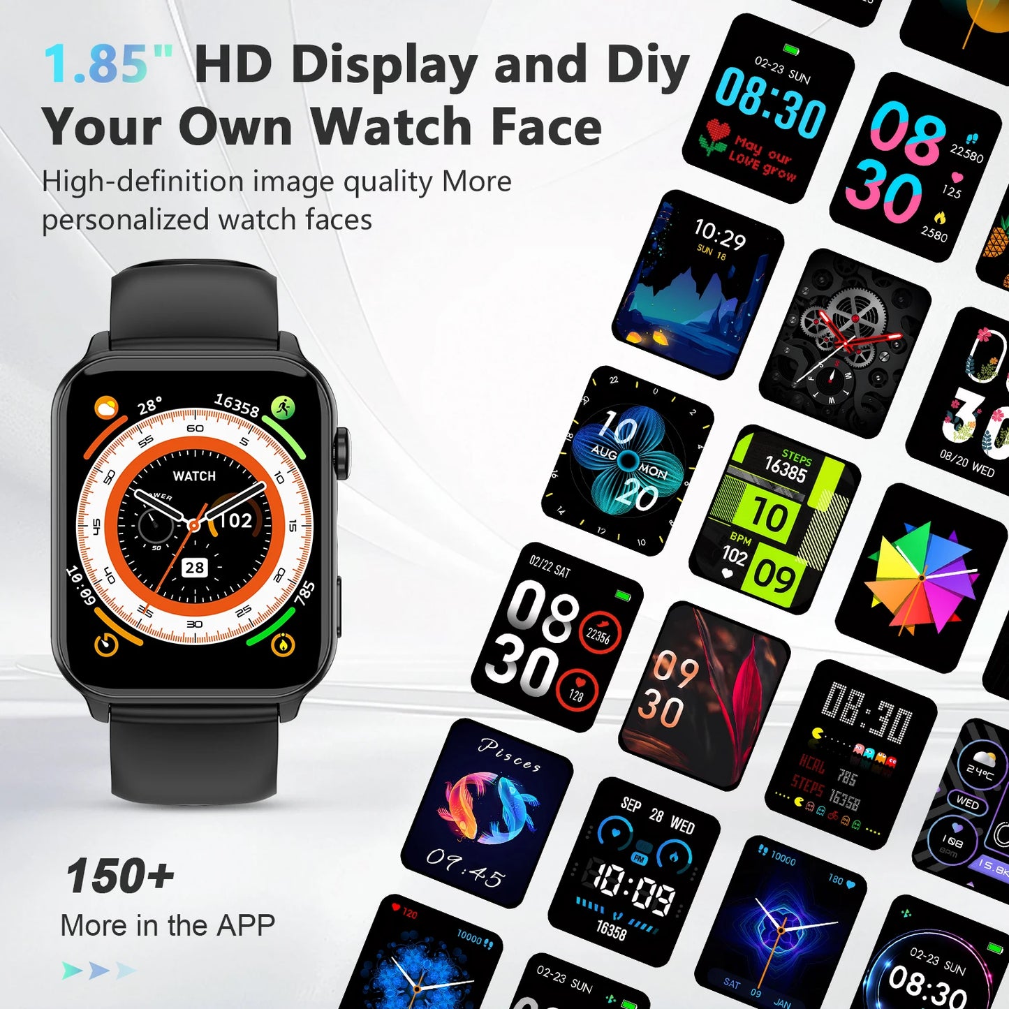 IOWODO Bluetooth Smartwatch R30 Max with LED Flashlight