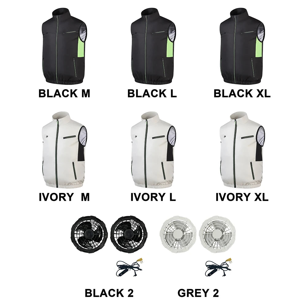 APWIKOGERCN Wearable Cooling Vest Air Conditioner Fan