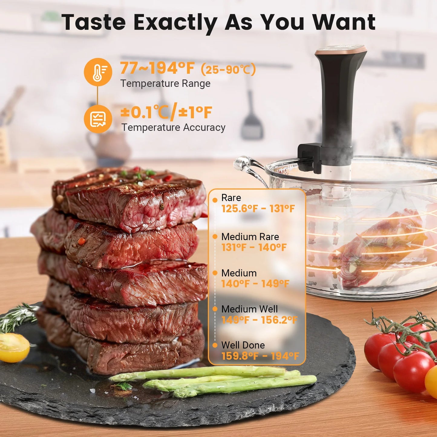 Blitzhome IPX7 Waterproof Slow Cooker WiFi App Control