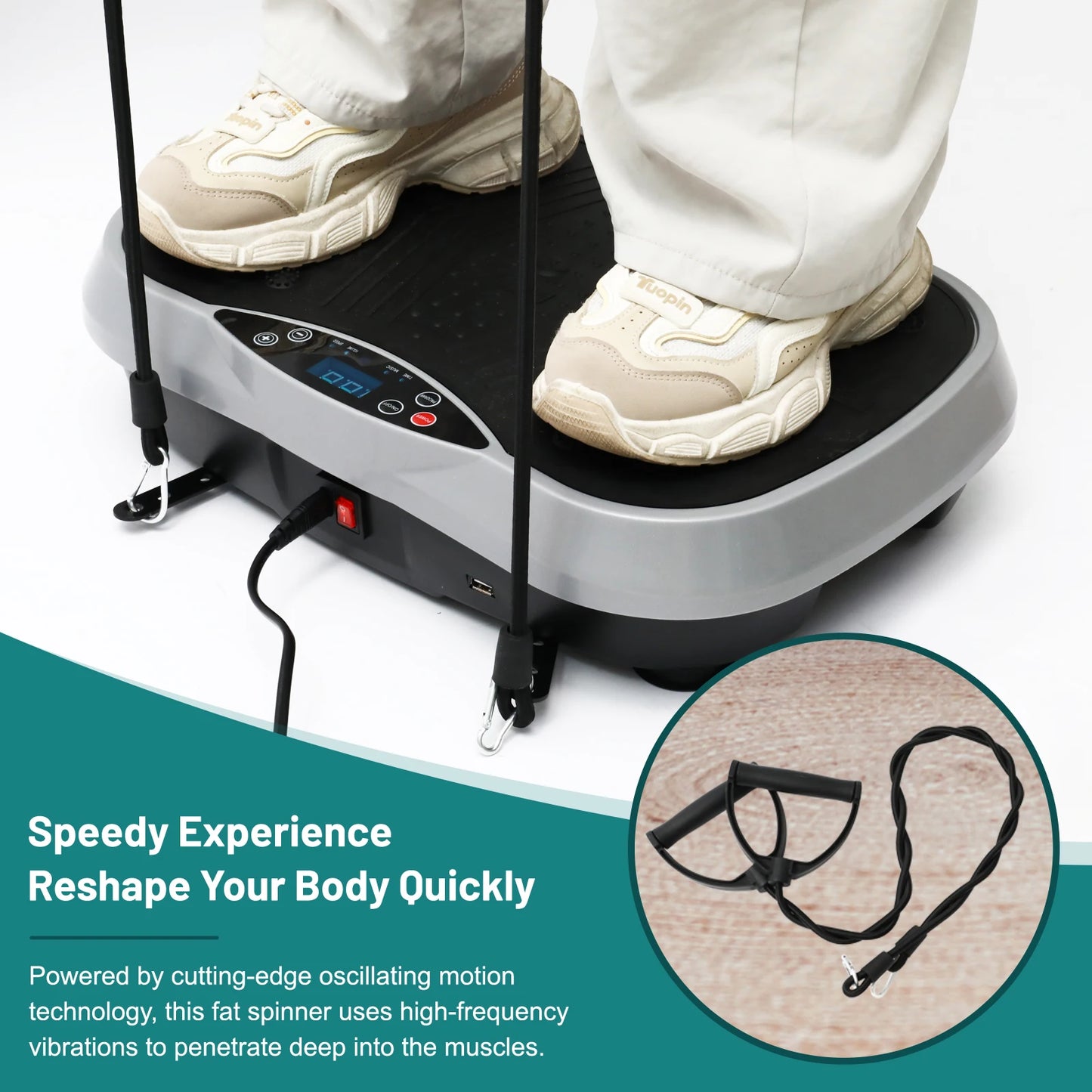 H Vibration Plate Exercise Machine For Fat Burning Workout
