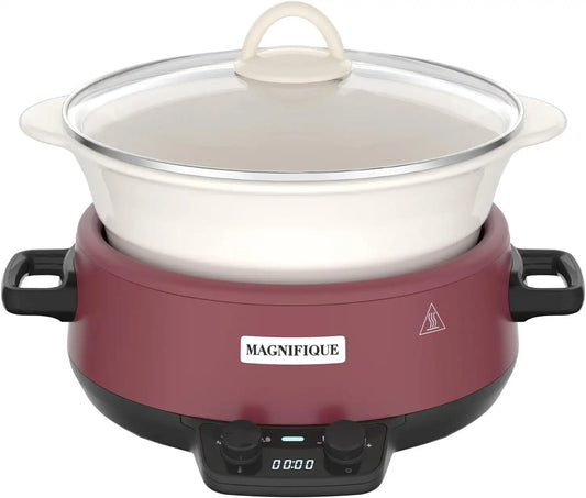 Iosn Programmable Slow Cooker With Auto Warm Ceramic Liner