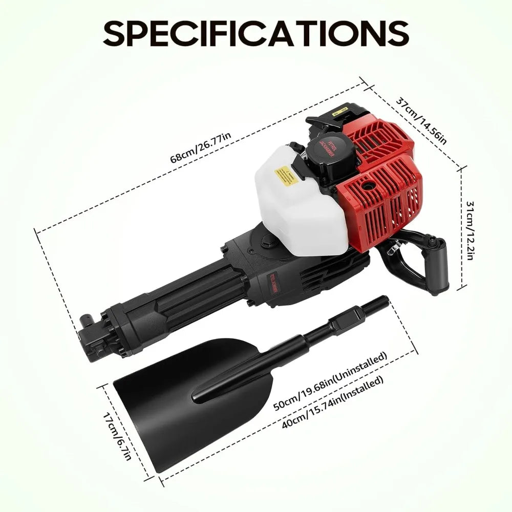 Hign-concerned 52cc Handheld Trencher Digger Machine