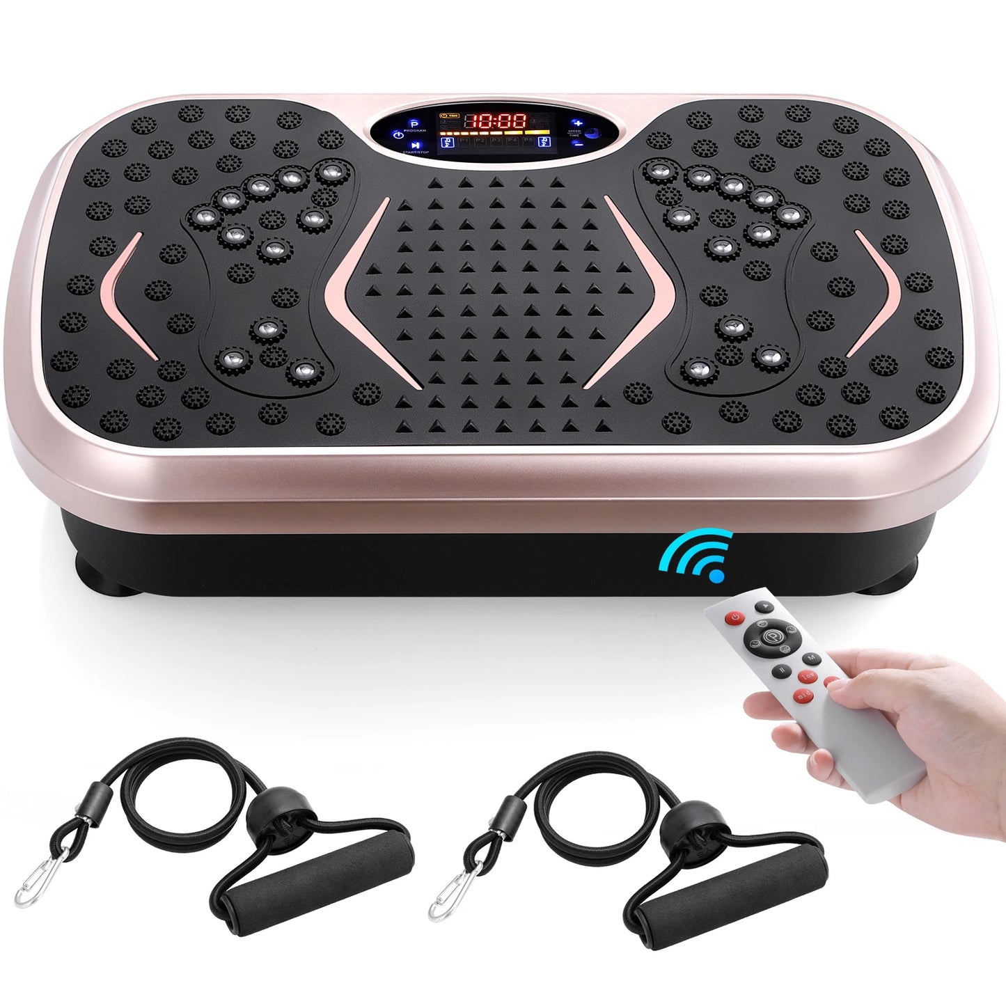 General Vibration Plate Exercise Machine With Loop Bands