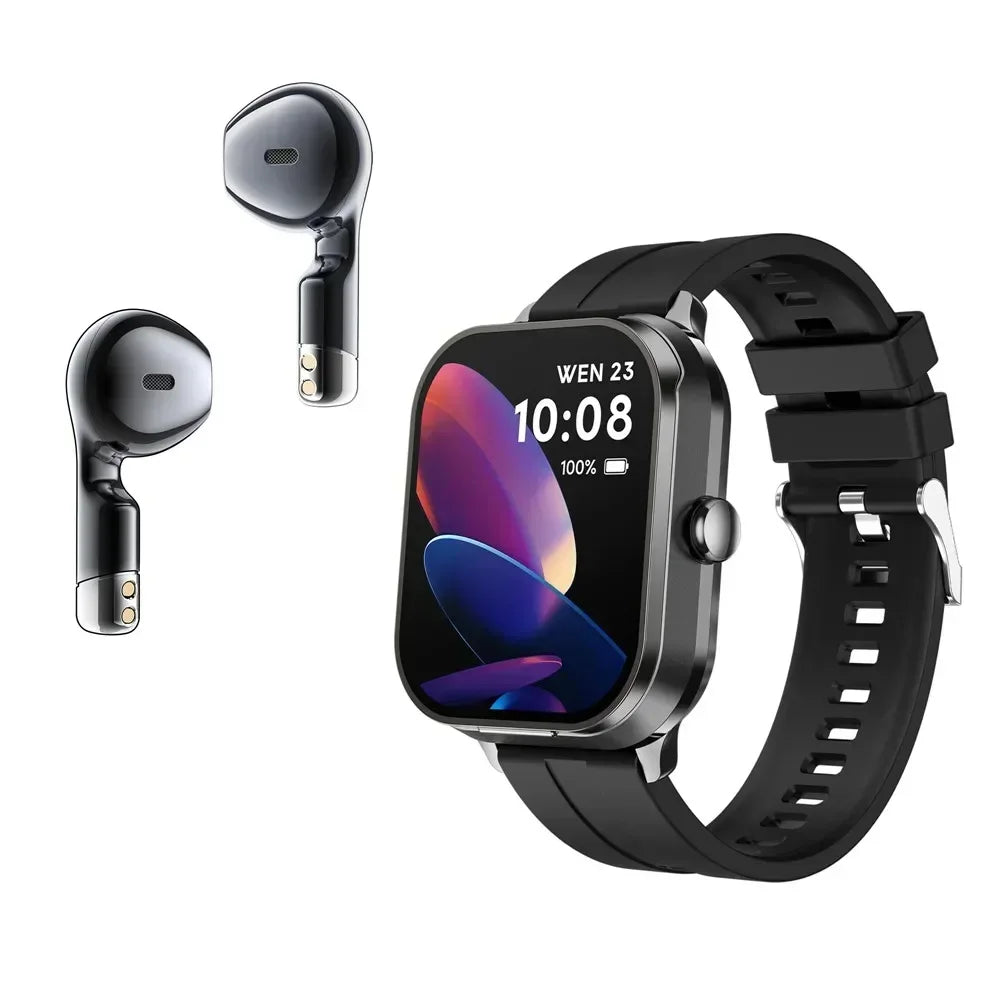 Smart Watch With Ear Buds Wireless Fitness Music Control