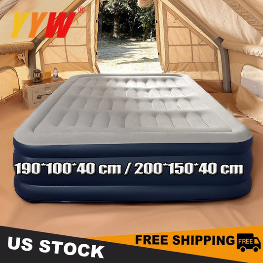 By Inflating Foldable Mattress With Built In Pump Bed