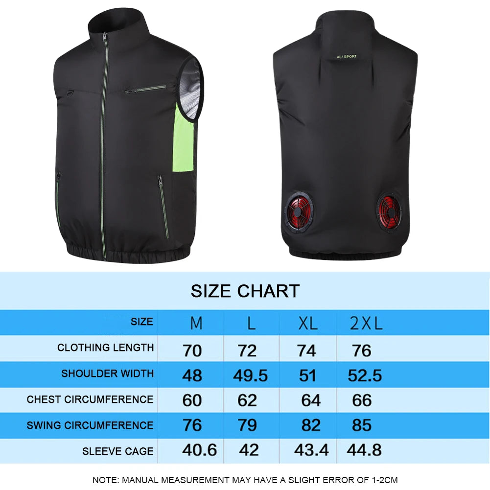 APWIKOGERCN Wearable Cooling Vest Air Conditioner Fan