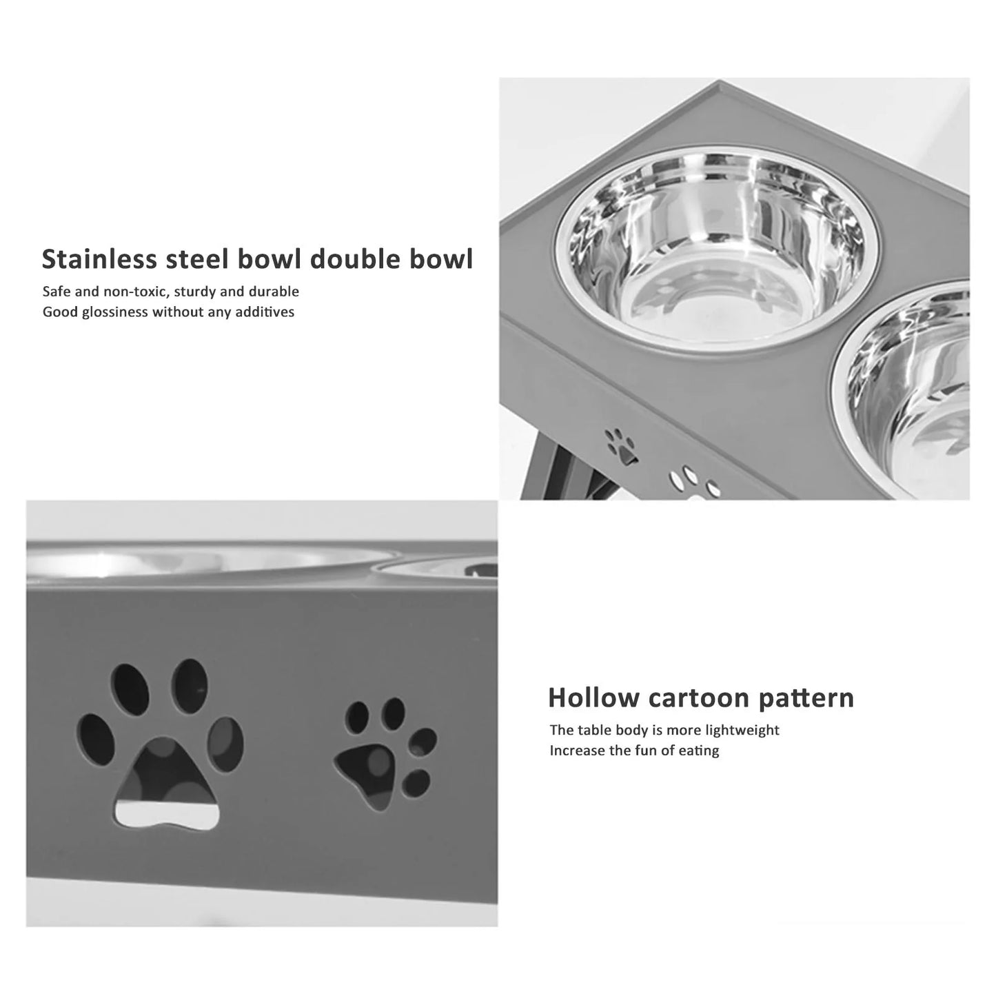 Stainless Steel Elevated Dog Bowl for Healthy Digestion