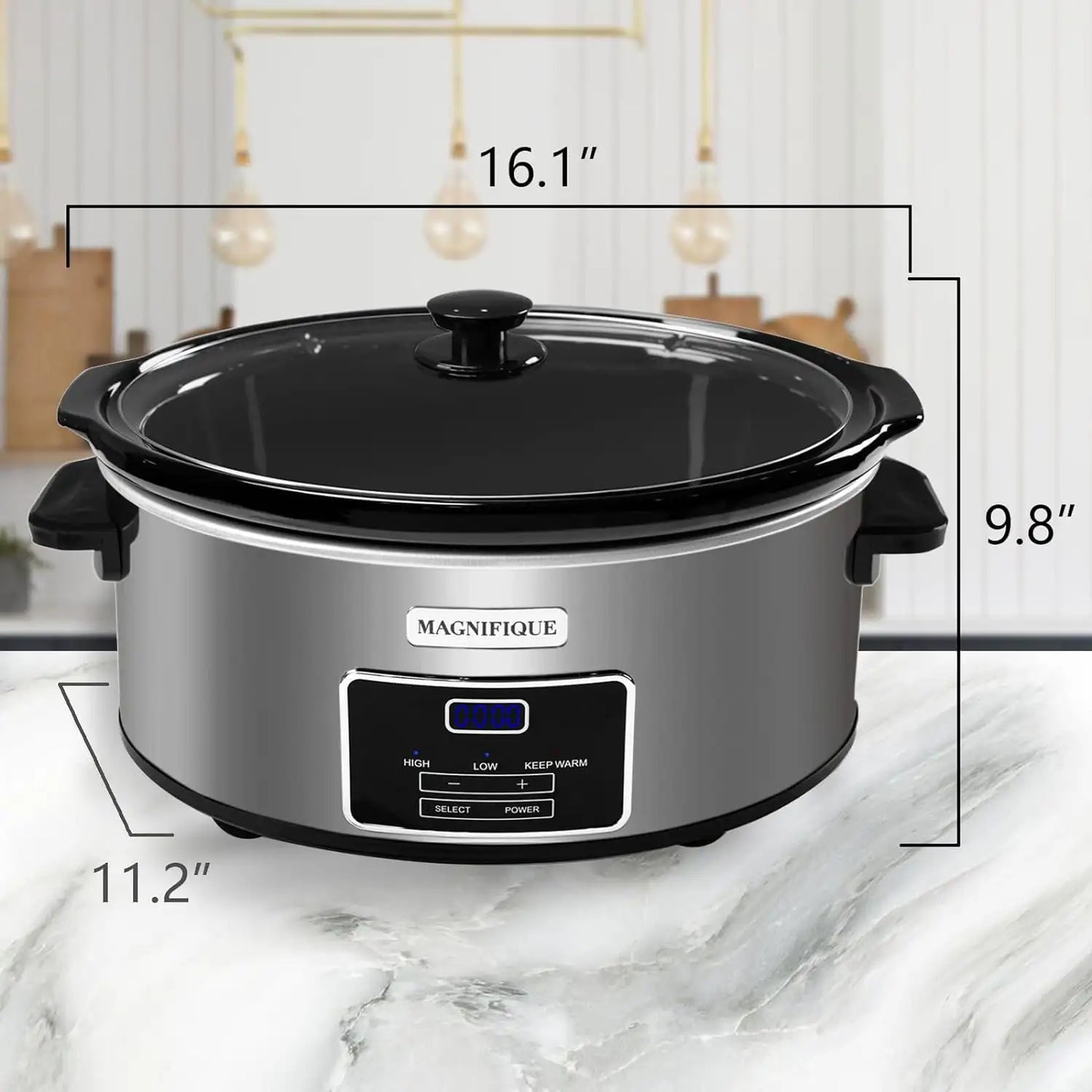Iosn Programmable Slow Cooker With Keep Warm Digital Timer