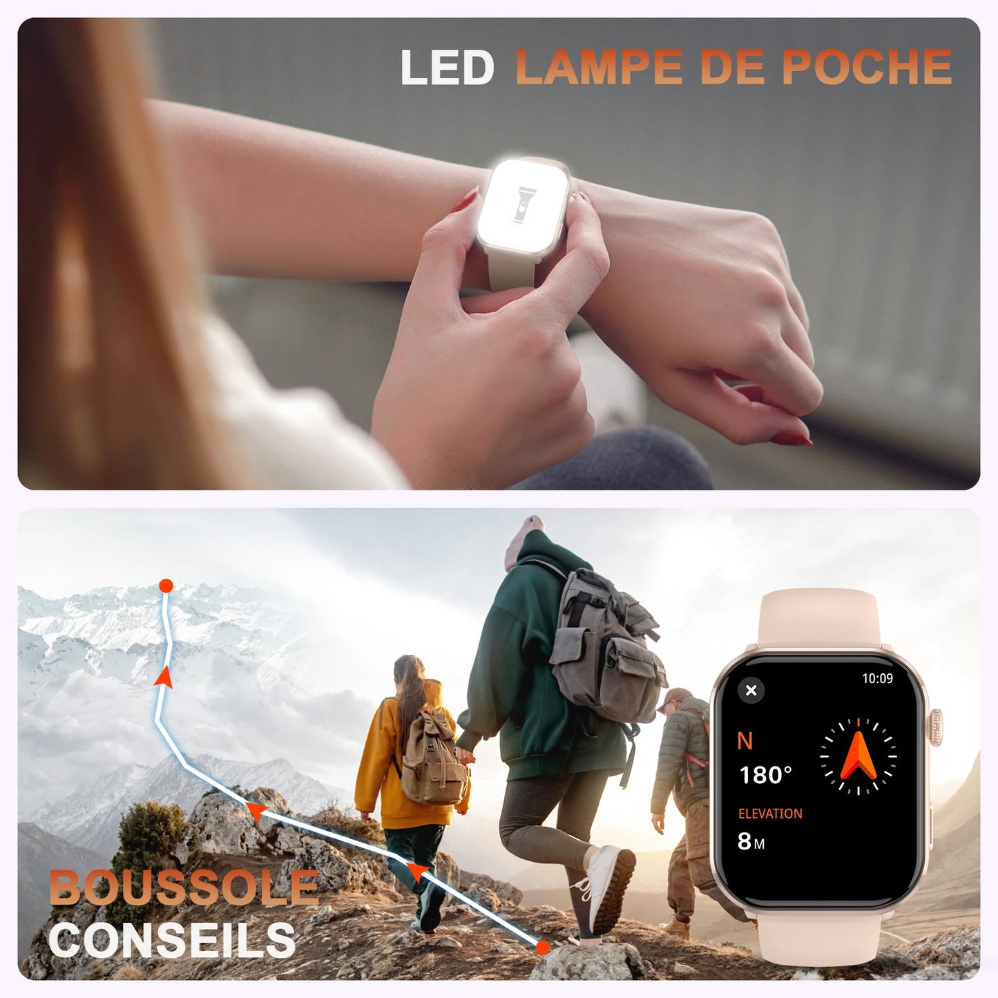 IOWODO Bluetooth Smartwatch with AMOLED Display and Health Monitoring