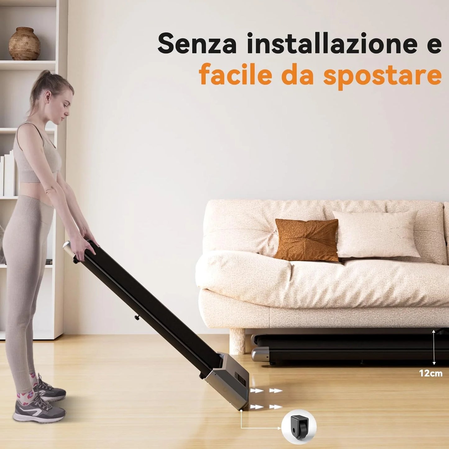 Driving Power Under Desk Treadmill 350 Lb Walking Pad