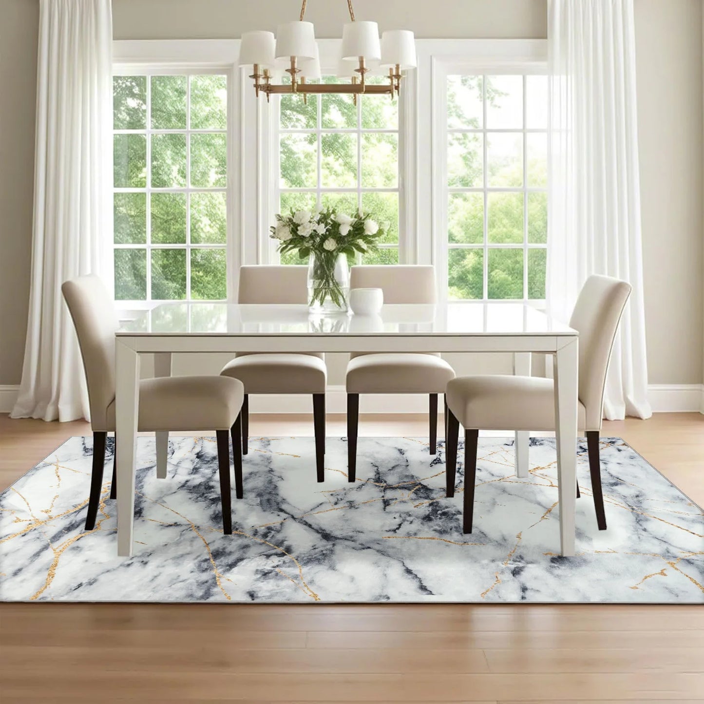 Fluffy Modern Flannel Area Rug for Home Decor