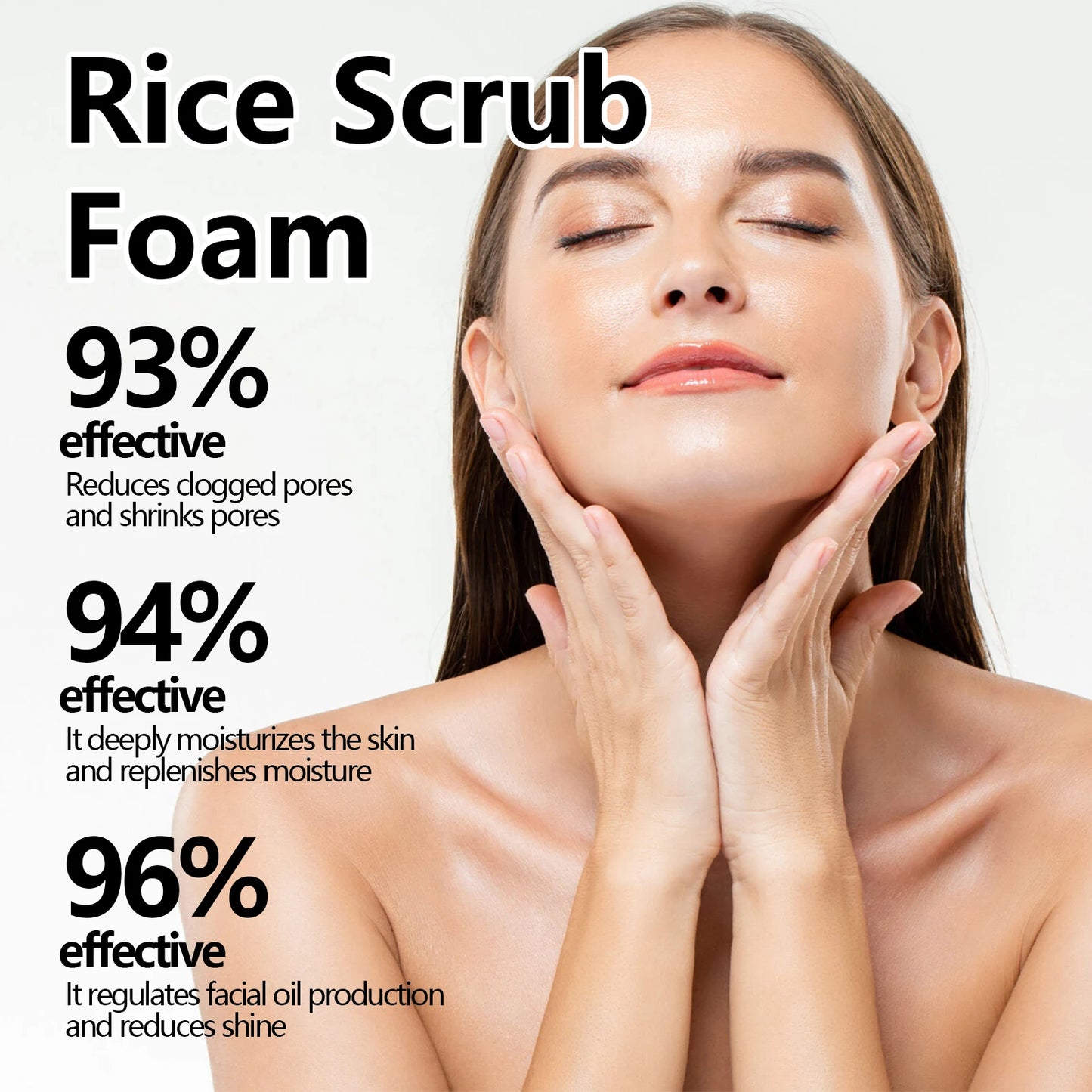 Rice Facial Cleanser for Blackhead Removal and Pore Shrinking