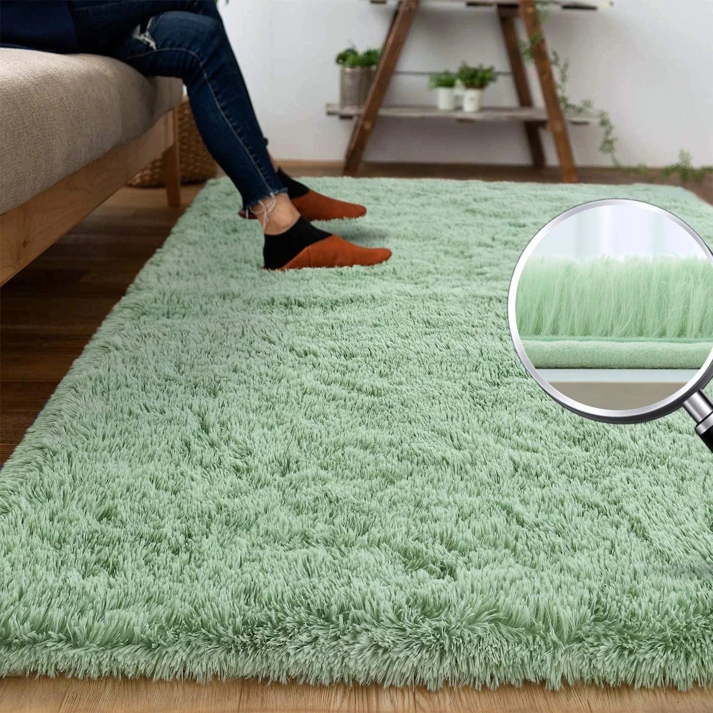 Fluffy Plush Indoor Area Rug for Living Room and Bedroom