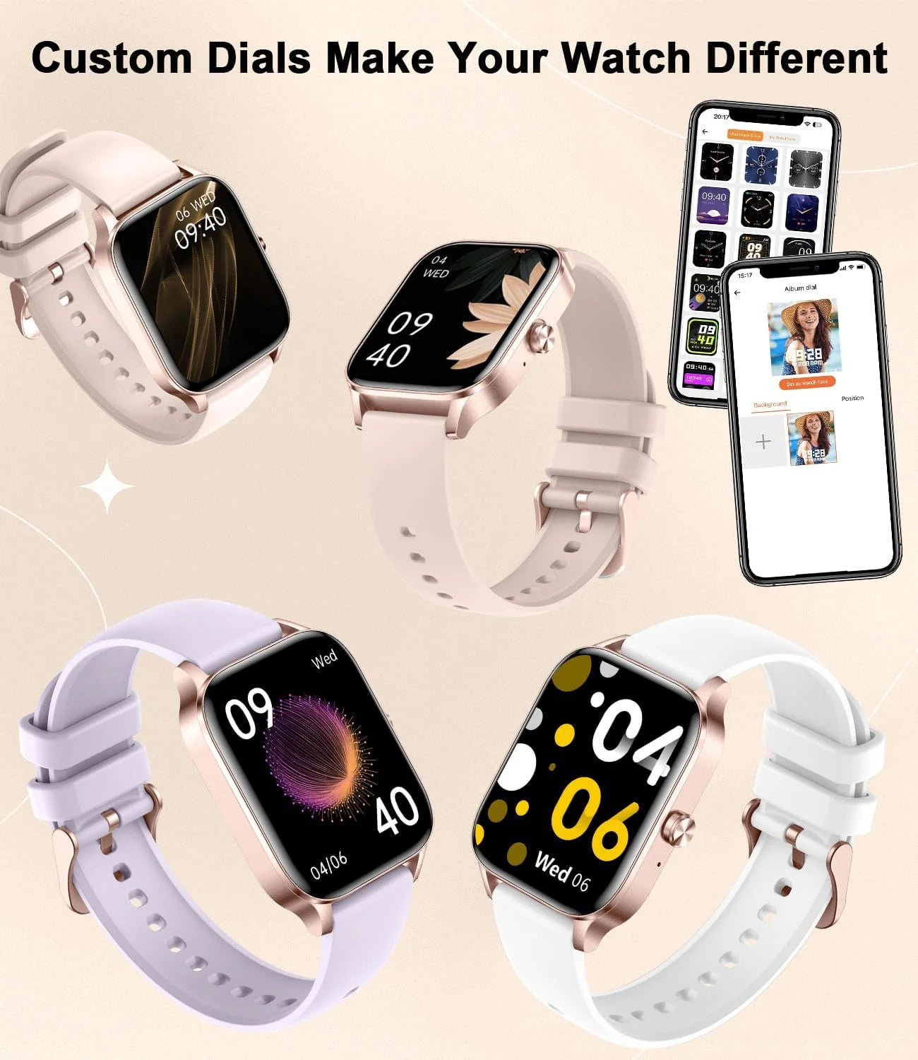 Smart Watch for Women with Fitness Tracker and Call Features