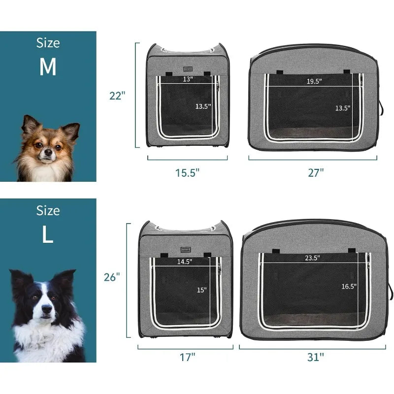 Petsfit Collapsible Pop Up Dog Crate Kennel Portable