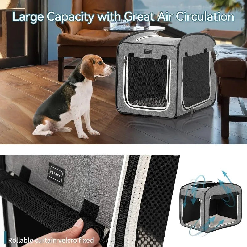 Petsfit Collapsible Pop Up Dog Crate Kennel Portable