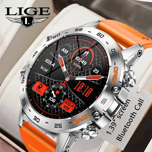 LIGE Bluetooth Smart Watch for Men with Health Monitoring Features