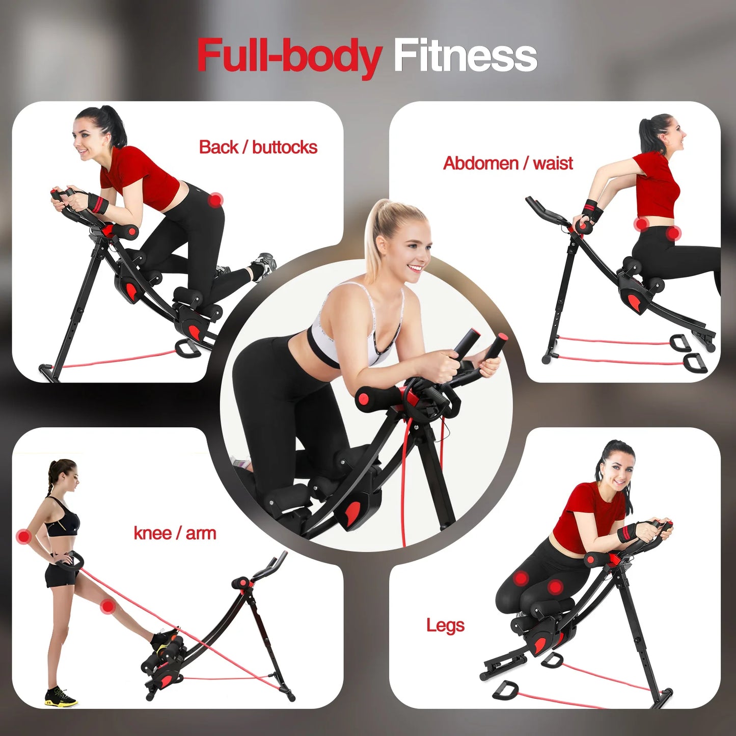 Function Dual Track Abdominal Roller Exercise Machine