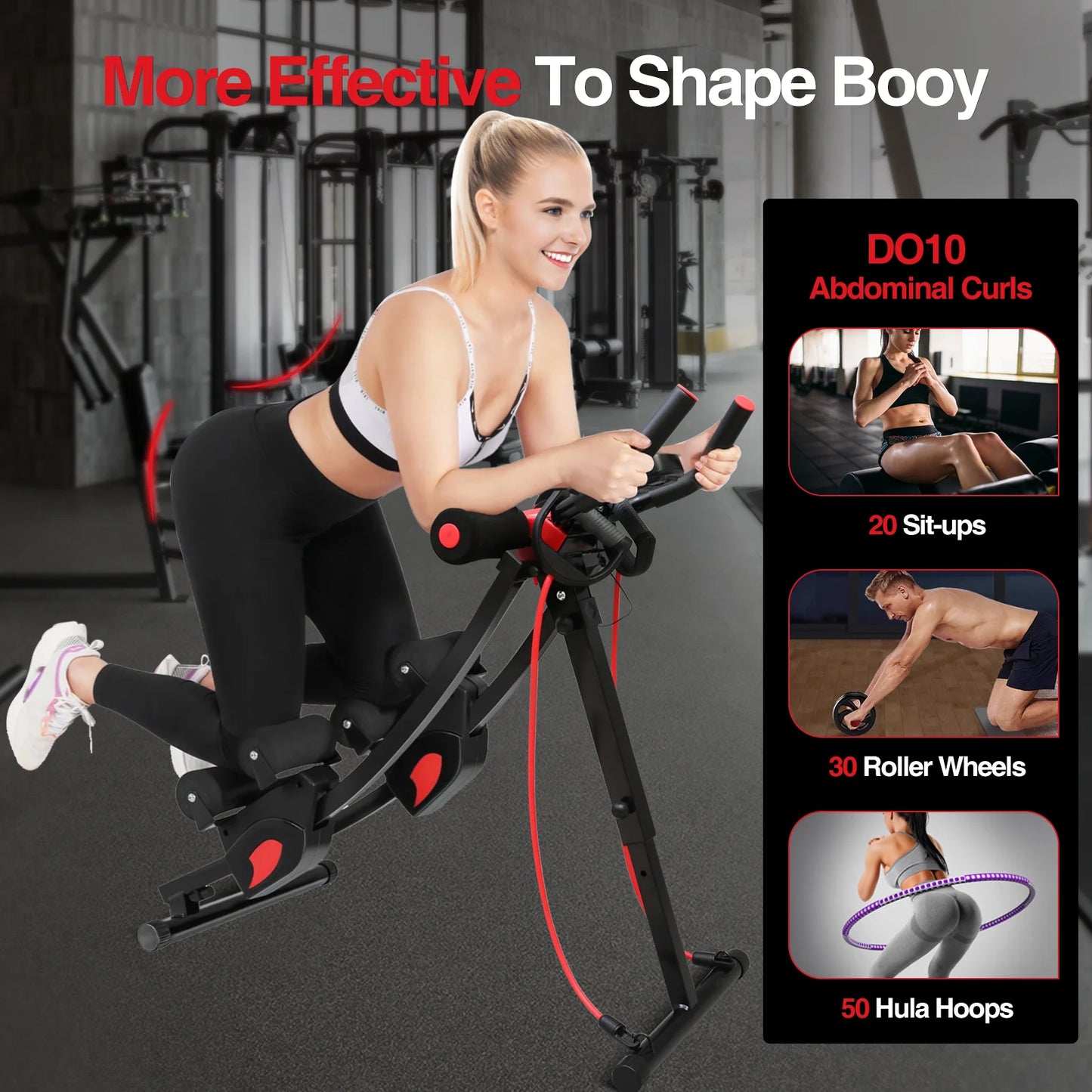 Function Dual Track Abdominal Roller Exercise Machine