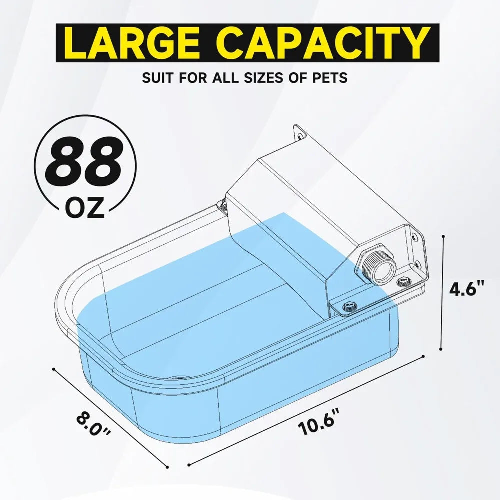 Automatic Dog Water Dispenser Stainless Steel Auto Fill