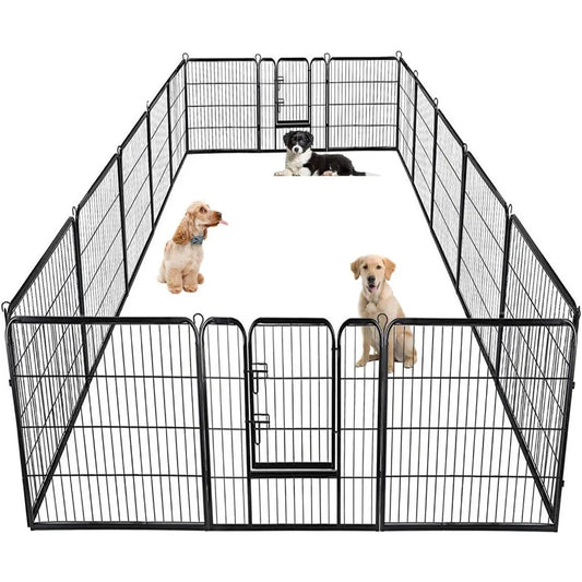 BestPet Dog Playpen Indoor Outdoor Pet Fence With Doors