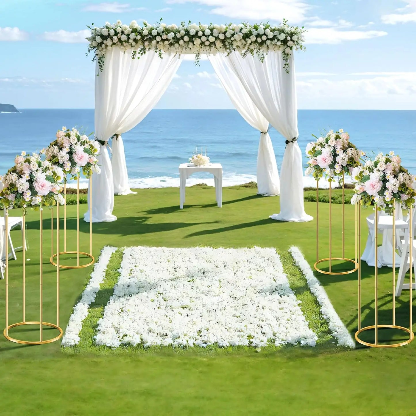 Zhejiang Metal Cylinder Plant Stand Set For Weddings