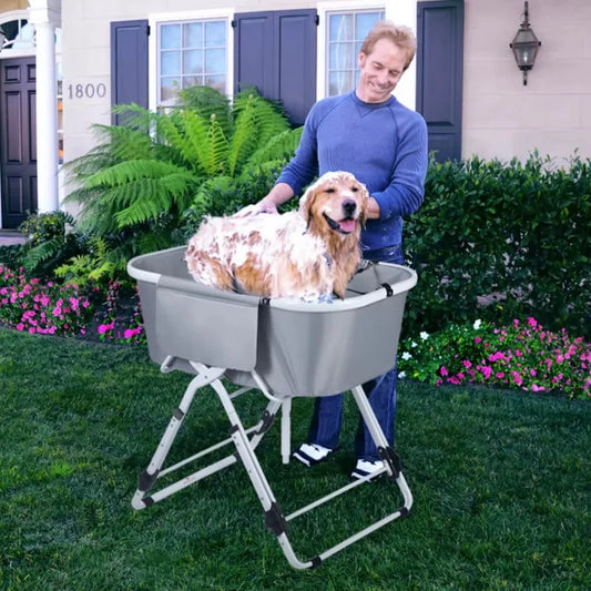 Dog Litter Pet Bath Tubs Foldable Grooming Station Pro