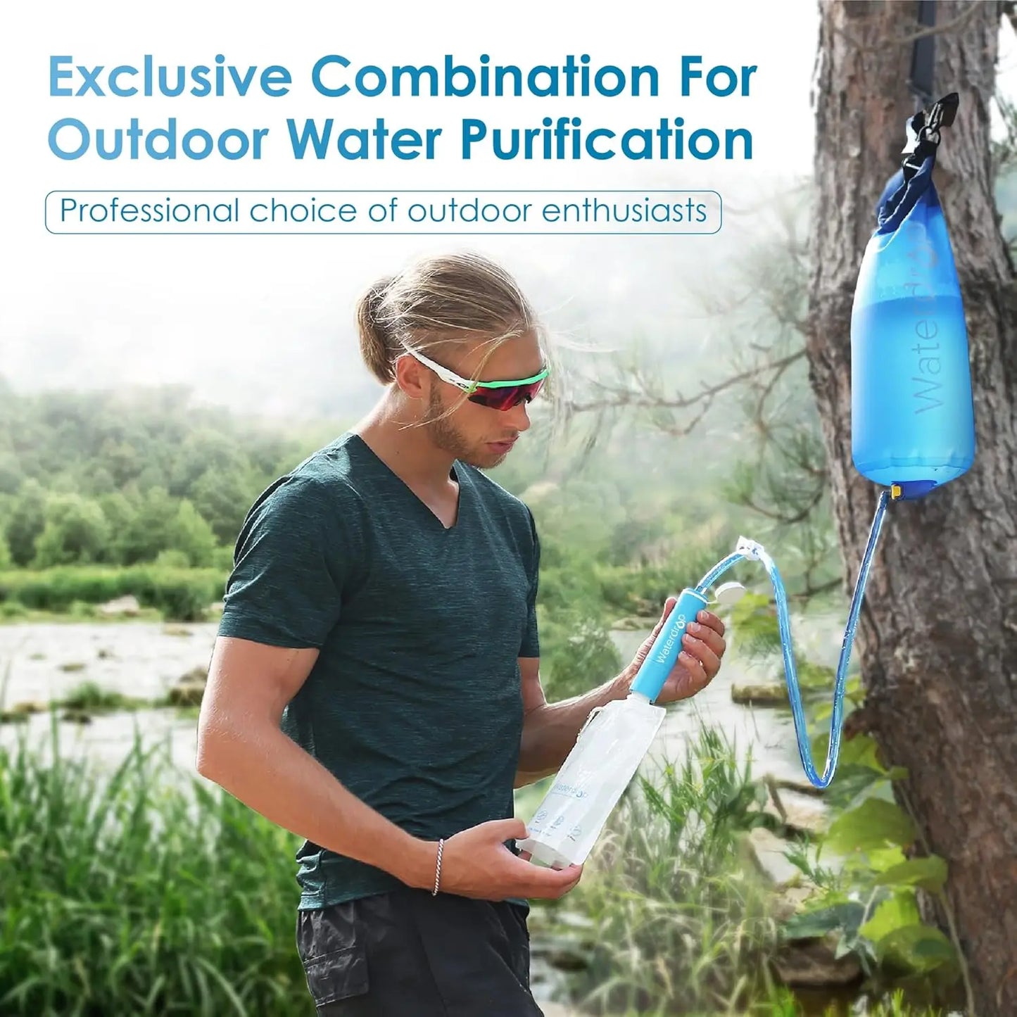 Waterdrop Gravity Water Filter Straw for Safe Drinking Water