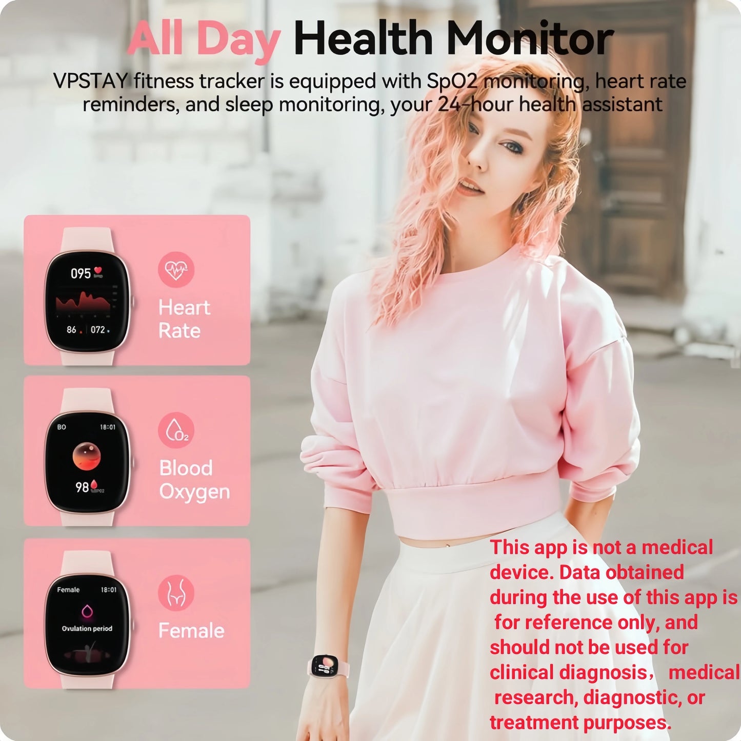 Smart Fitness Watch with Sleep Tracking and Activity Monitoring