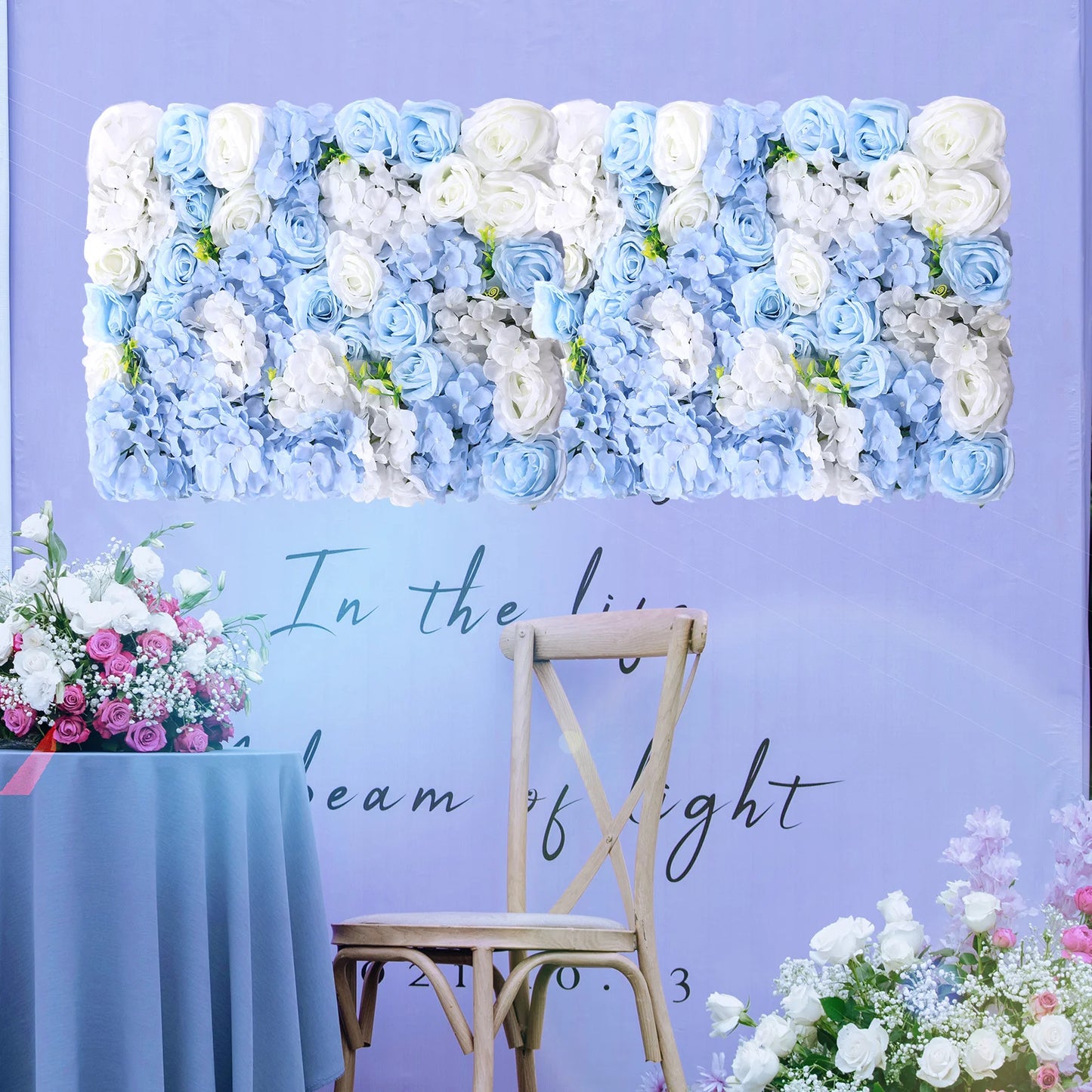 Sichuan Artificial Flowers Backdrop Wall Panels 4PCS Roses